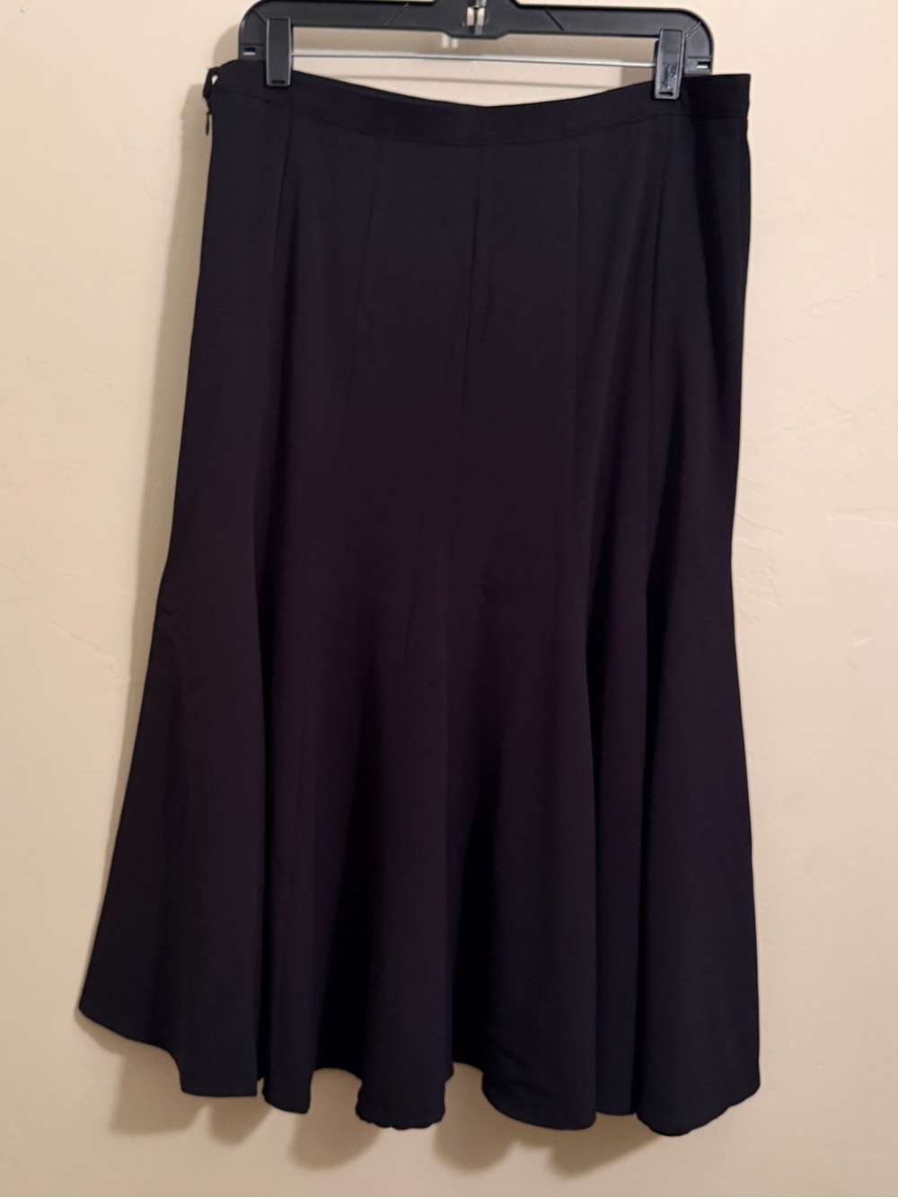SOJO Black A-Line Midi Skirt Size 12 Stretch Career Office Classic
